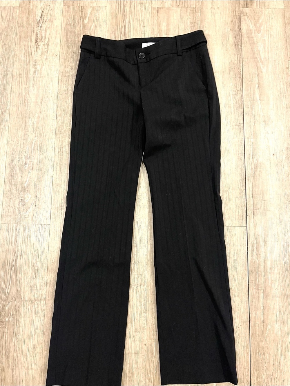 G.H. Bass Black Dress Pants with Subtle Stripes 4 - Picture 4 of 13